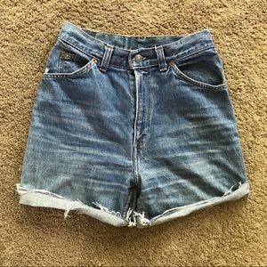 Vintage Levi’s orange tag high waisted shorts